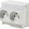 Double prise secteur modulaire 10/16 A