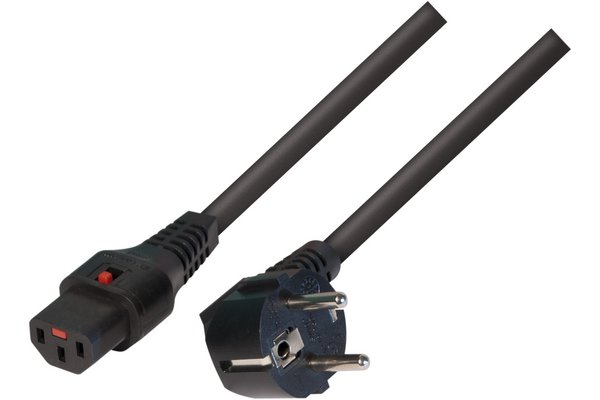 IEC-LOCK Cordon d alimentation CEE7 / C13 à verrouillage noir - 2