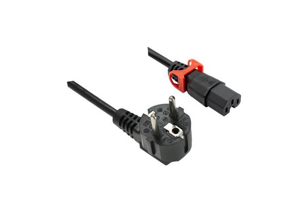 IEC-LOCK Cordon d alimentation CEE7 / C15 à verrouillage noir - 2