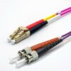 Jarretière zip 2,0mm OM4 50/125 LC-UPC/ST-UPC LSZH magenta 1m