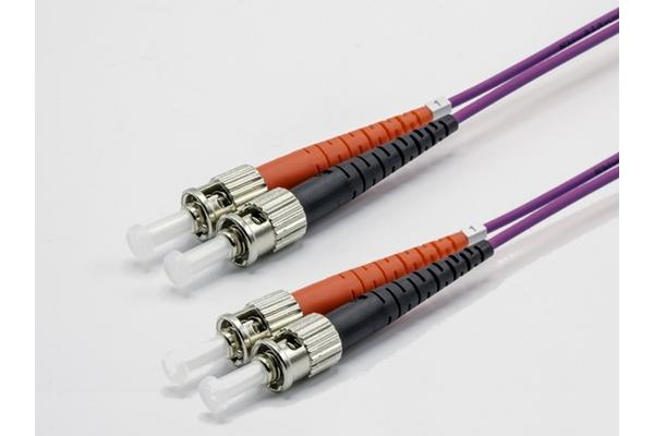 Jarretière zip 2,0mm OM4 50/125 ST-UPC/ST-UPC LSZH magenta 50m