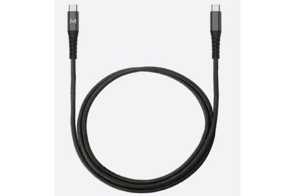 MOBILIS Câble USB - USB-C vers USB-C - Noir