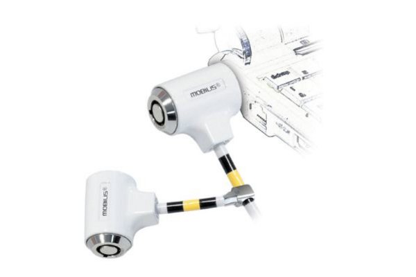 MOBILIS Câble de sécurité avec double verrou de 1.5 m - Blanc