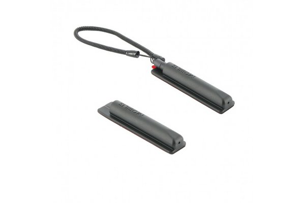 MOBILIS Pack de 10 Porte-Stylets + Stylet rétractable + Cordon Spiralé - Noir