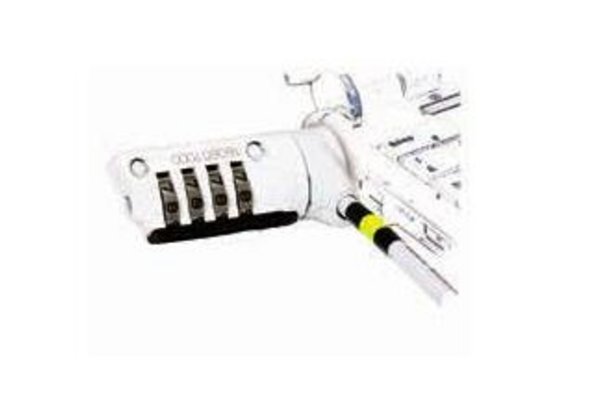 MOBILIS Pack de 25 Câbles de sécurité à code sérialisé T-lock - 2 m - Blanc