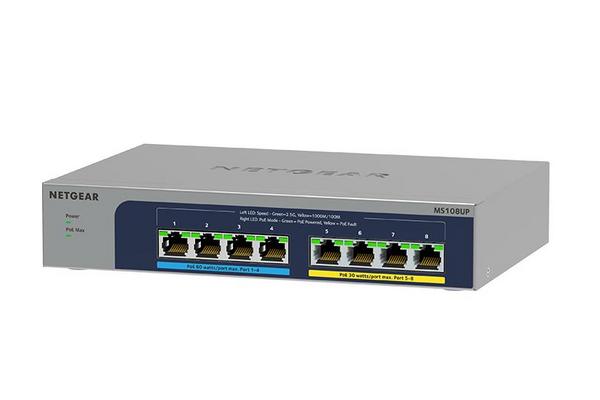 NETGEAR MS108UP Switch metal 8 ports 2.5 GigaPoE+ dont 4 PoE