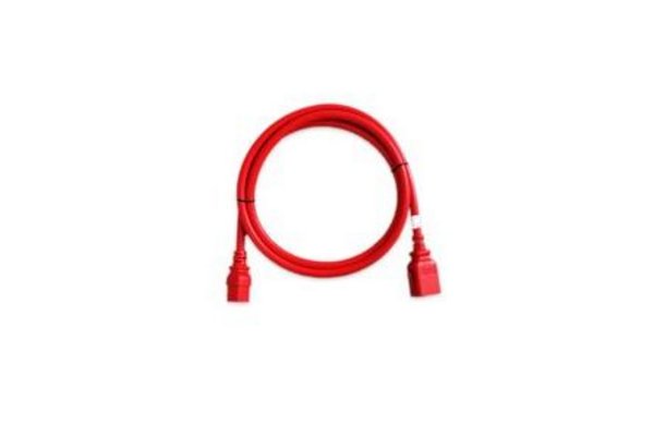 Pack 6 rallonges C20 / C19 SecureLock rouge - 0,5m