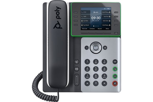 Poly Edge E350 Téléphone VoIP PoE 8 comptes SIP LCD 2.8" USB-C WiFi & BlueTooth