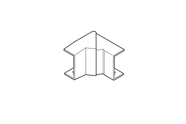 REHAU ANGLE INTERIEUR VARIABLE POUR MOULURE AXIS MINI 32x16 PVC BLANC