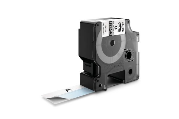 RUBAN DYMO 24MM VINYL NOIR SUR BLANC POUR RHINO 6000