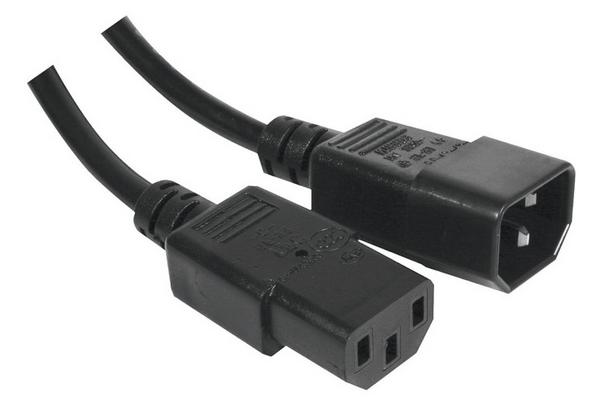 Rallonge d alimentation C14 / C13 noire - 1 m
