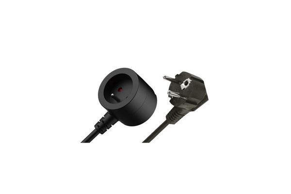 Rallonge secteur tripolaire noire magnétique et crochetable - 7