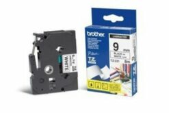 Ruban laminé standard BROTHER Noir/Blanc 9mm - TZE-221