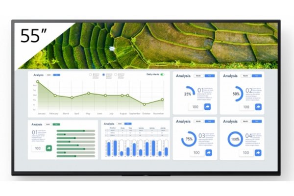 SONY Afficheur professionnel 55" 4K HDR 24/7