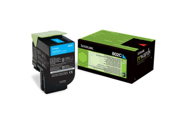 Toner LEXMARK 80C20C0 802C - Cyan