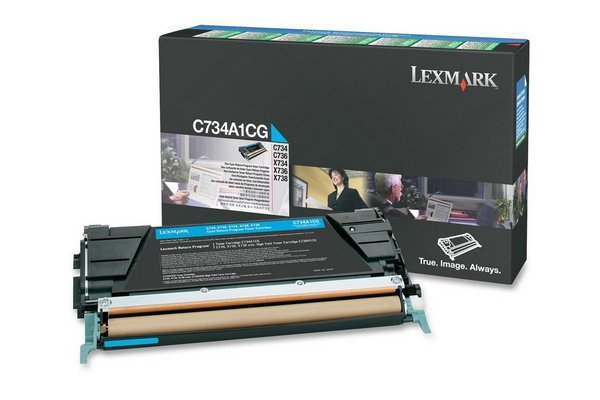Toner LEXMARK C734A1CG C734, X734 - Cyan