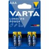 VARTA Piles alcalines 04903121414 LR03 / AAA blister de 4