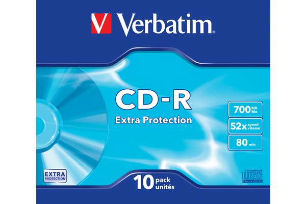 VERBATIM Pack de 10 CD-R 700MB 52xspd (43415)