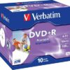 VERBATIM Pack de 10 DVD+R 4.7GB 16x (43508)