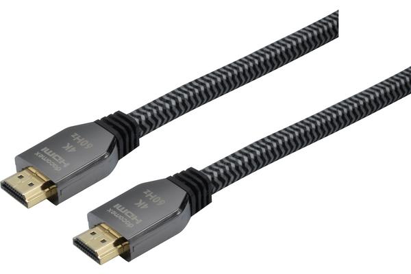 DACOMEX CORDON HDMI 2.0 METAL + NYLON certifié GRS - 0,50m