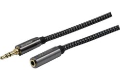 DACOMEX RALLONGE JACK STEREO 3,5mm METAL + NYLON CERTIFIE GRS -3m