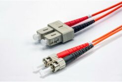 Jarretière zip 2,0mm OM1 62,5/125 SCPC/STPC LSZH orange 1m