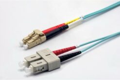 Jarretière zip 2,0mm OM3 50/125 SC-UPC/LC-UPC LSZH aqua 15m