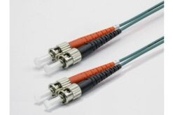 Jarretière zip 2,0mm OM3 50/125 ST-UPC/ST-UPC LSZH aqua 1m