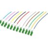Lot de pigtails OS2 G652D LC-APC 900µm 12 couleurs 2m