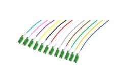 Lot de pigtails OS2 G652D LC-APC 900µm 12 couleurs 2m