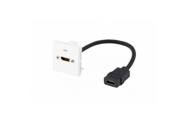 TESCA Plastron Legrand HDMI2.0 Femelle vers HDMI2.0 Femelle de 0,2 m