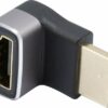 ADAPTATEUR HDMI ULTRA HIGHSPEED COUDE VERTICAL HAUT M/F