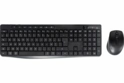 DACOMEX Pack clavier / souris KM550-W-G rechargeable certifié GRS