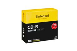 INTENSO CD-R 700 MB, printable, slim case de 10 pièces