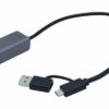 ADAPTATEUR USB-C METAL GIGABIT + adapteur USB A