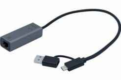 ADAPTATEUR USB-C METAL GIGABIT + adapteur USB A