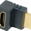 Adaptateur hdmi or m/f coude 90° - modele b