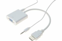 CONVERTISSEUR BLANC HDMI VERS VGA + AUDIO ECO