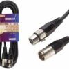 Câble XLR 3P Male / Femelle noir 6m