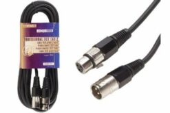 Câble XLR 3P Male / Femelle noir 6m