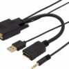 Convertisseur VGA avec audio stéréo vers DisplayPort