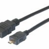 Cordon HDMI haute vitesse avec ethernet micro HDMI 1,00m