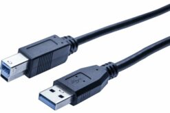 Cordon USB 3.0 type A / B noir - 1,8 m