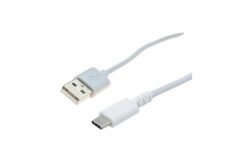 Cordon USB Type-A vers USB Type-C PD 20 cm - Blanc