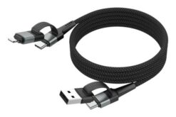 Cordon magnétique USB-A USB-C PD Lightning 1,2 m