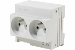 Double prise secteur modulaire 10/16 A