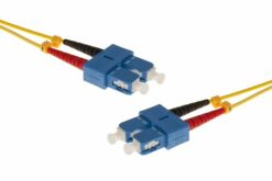 Jarretière optique duplex HD mono OS2 9/125 SC-UPC/SC-UPC jaune - 15 m