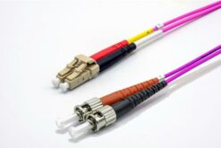 Jarretière zip 2,0mm OM4 50/125 LC-UPC/ST-UPC LSZH magenta 10m