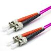 Jarretière zip 2,0mm OM4 50/125 ST-UPC/ST-UPC LSZH magenta 2m