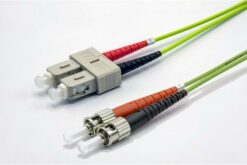 Jarretière zip 2,0mm OM5 50/125 SC-UPC/ST-UPC LSZH lime 15m